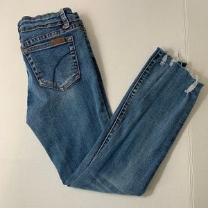 Joe's Jeans Girls Skinny Ankle Crops Distressed